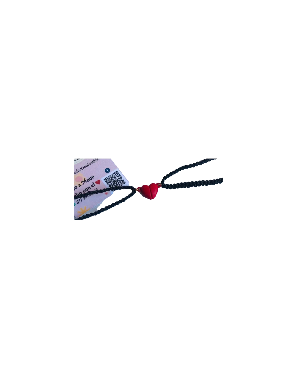 Pulseras corazón imantado