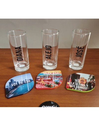 Mini shots porta vasos