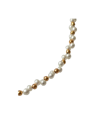 Choker tejido de perlas