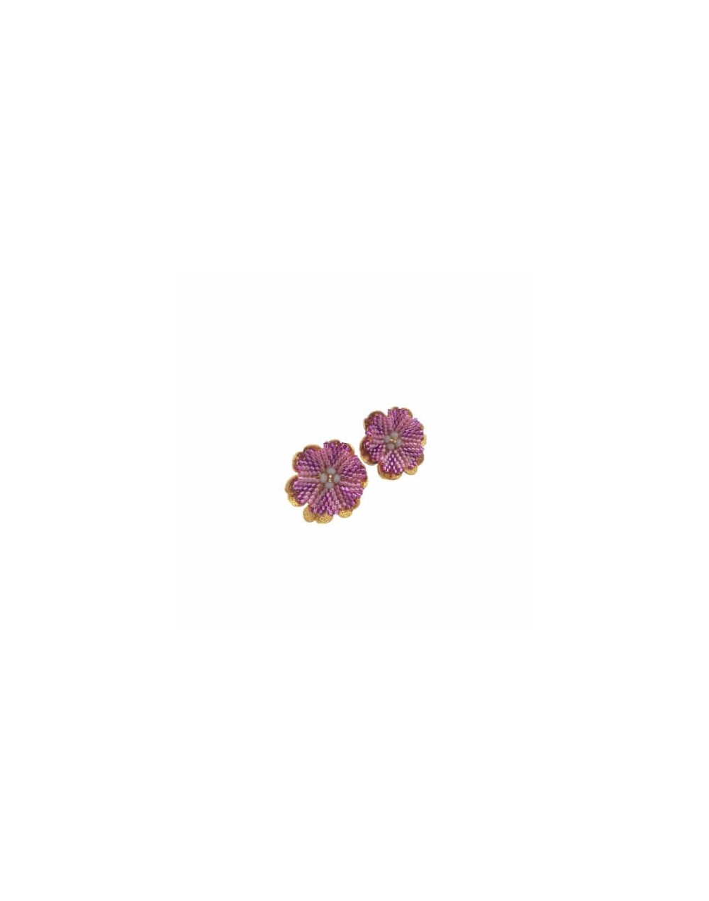 Aretes miyuki flores
