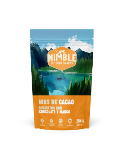 Nibs de cacao con chocolate y mango bolsa 284g