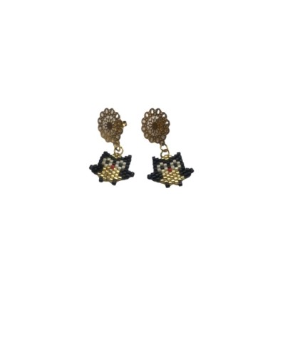 Aretes buho negro