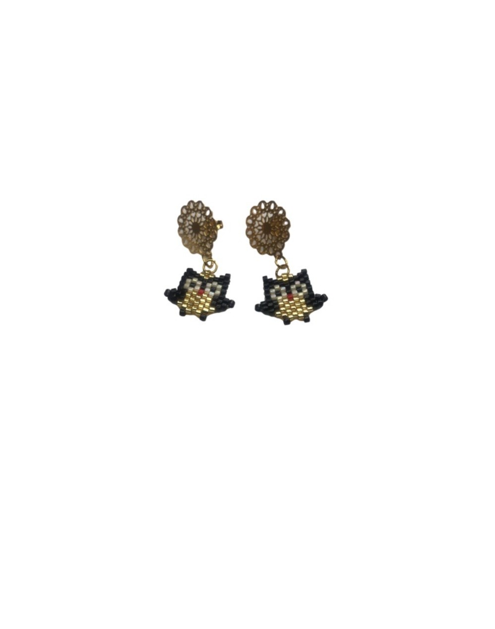 Aretes buho negro