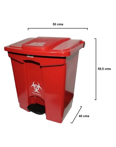 Caneca Plástica de 60 Litros de Pedal 