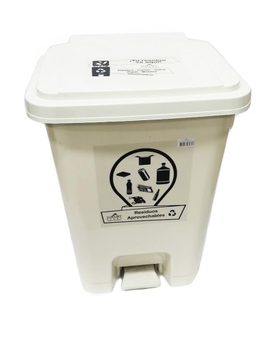 Papelera caneca de 35 litros con apertura pedal nueva norma