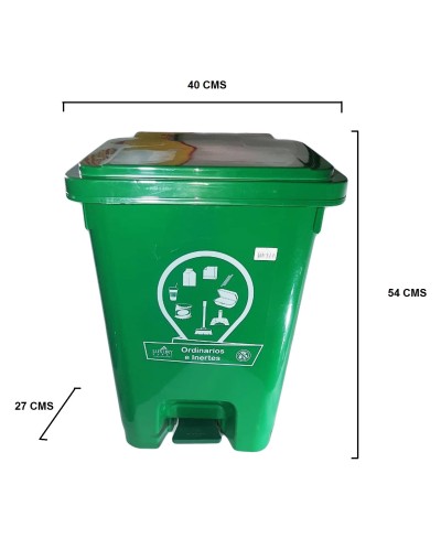 Papelera caneca de 35 litros con apertura pedal nueva norma