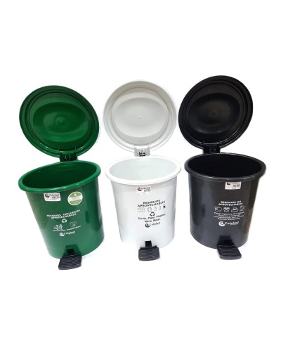 Caneca Plástica de 12 Litros Pedal 