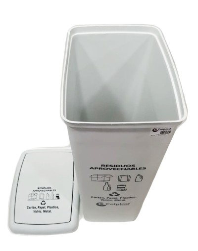 Caneca Plástica de 55 Litros Tapa Vaiven