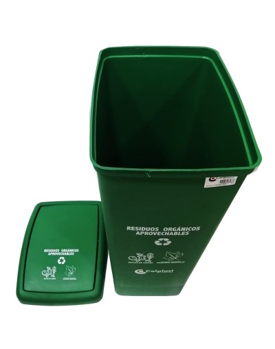 Caneca Plástica de 55 Litros Tapa Vaiven