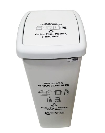 Caneca Plástica de 55 Litros Tapa Vaiven