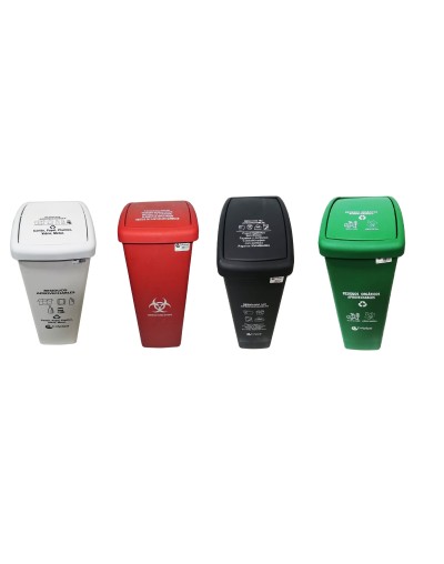 Caneca Plástica de 55 Litros Tapa Vaiven