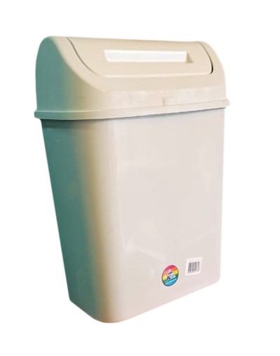 Caneca Plástica de 12 Litros Tapa Vaivén Ref VAI7708