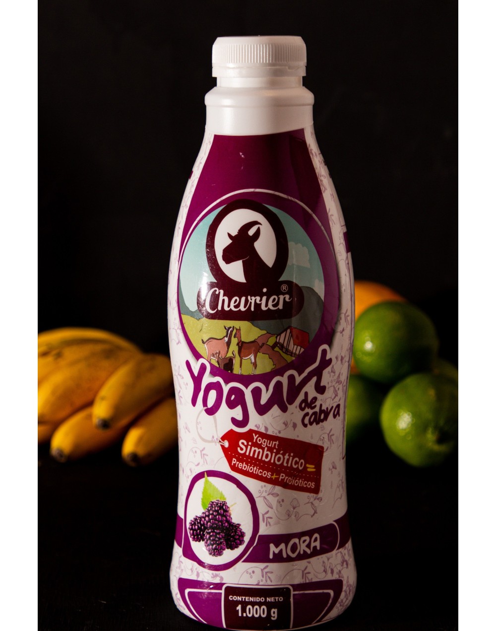 Yogur de cabra bebible Simbiótico de pura fruta-Mora x 1000 CHEVRIER