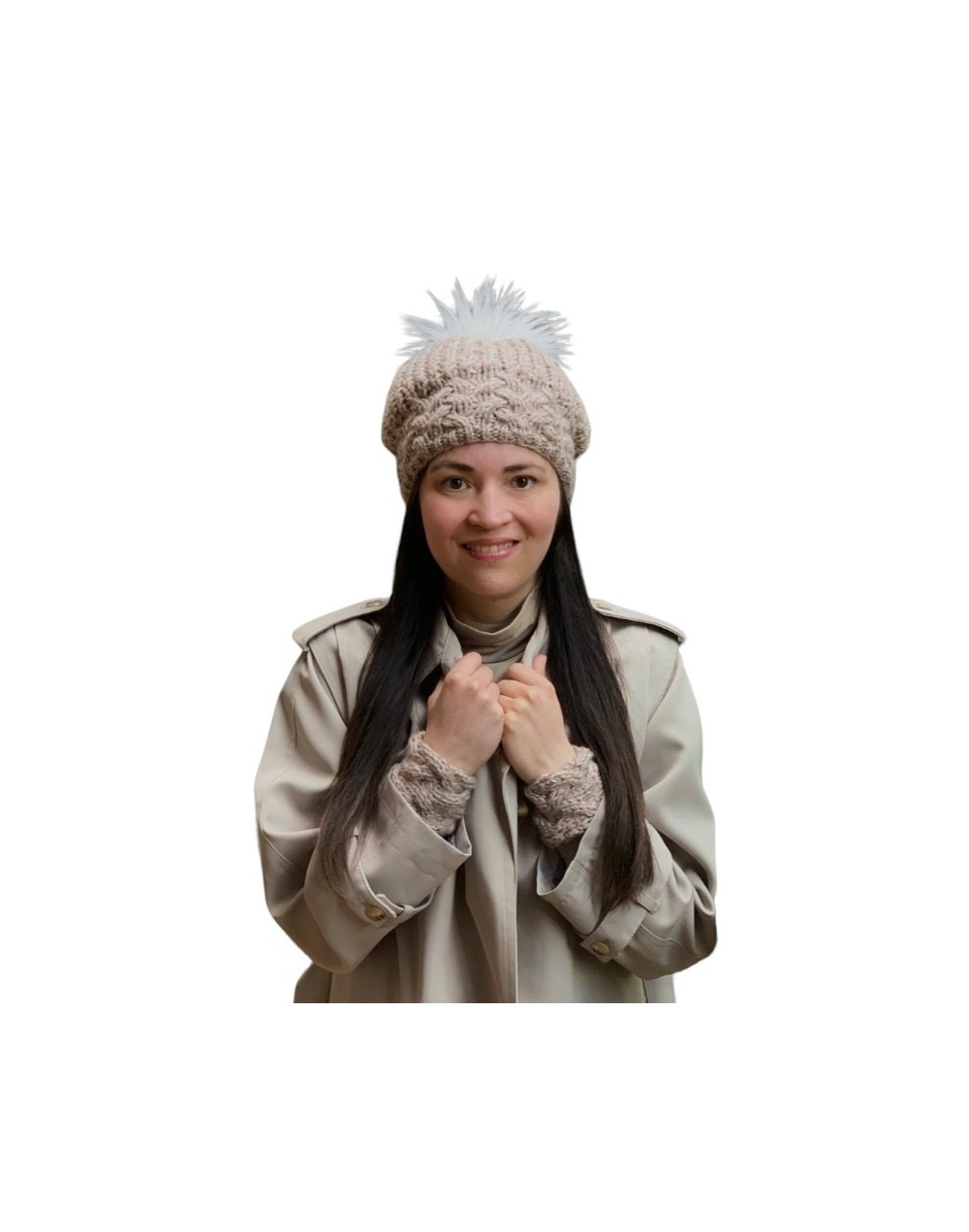 Gorro y puños tejidos tengo frio
