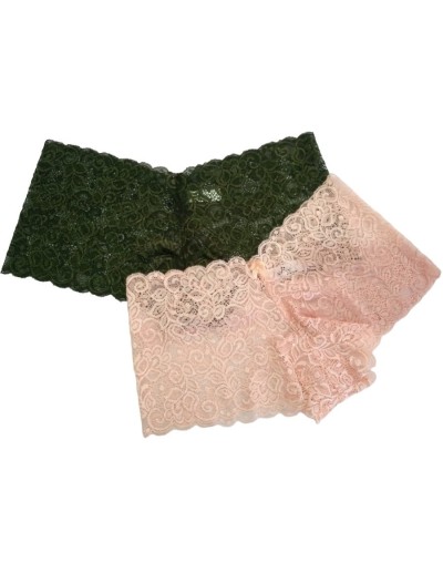 Pack x 2 pantie cachetero en encaje licrado