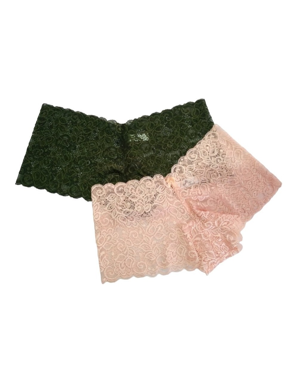 Pack x 2 pantie cachetero en encaje licrado