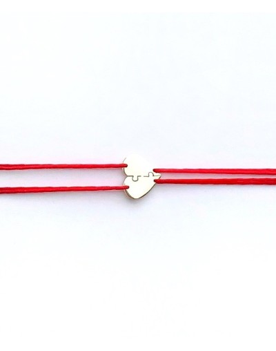 Pulsera corazón partido en dos