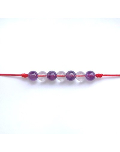 Pulsera amatistas y cristales