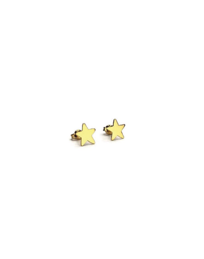 Aretes estrella dorada