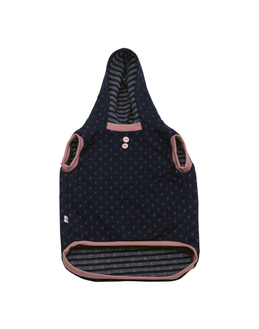 Buso Urbano con Capota Talla L Peludita Ref Botón Rosado