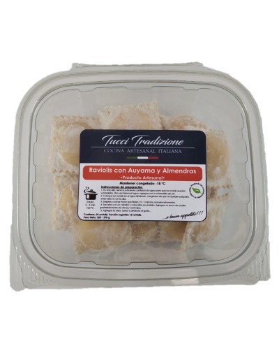 Raviolis con auyama y almendras 2 porciones