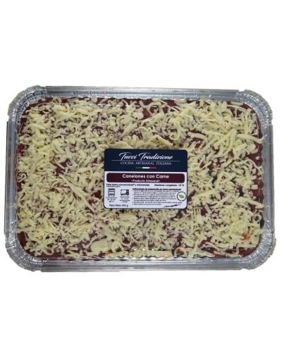 Canelones familiares con carne 2 kg  20 canelones  6 porciones