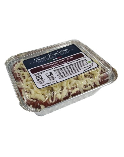 Canelones individuales con carne 4 canelones  400  450 g