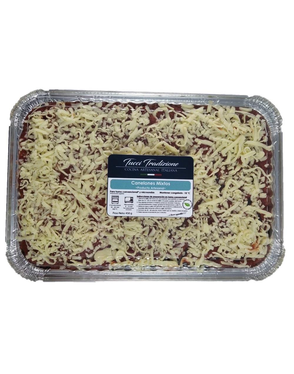 Canelones familiares mixtos 2 kg  20 canelones  6 porciones