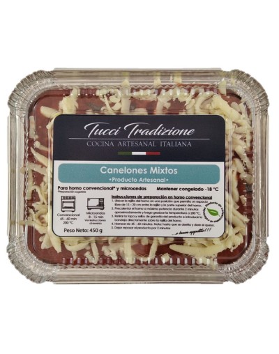 Canelones individuales mixtos 4 canelones  400  450 g