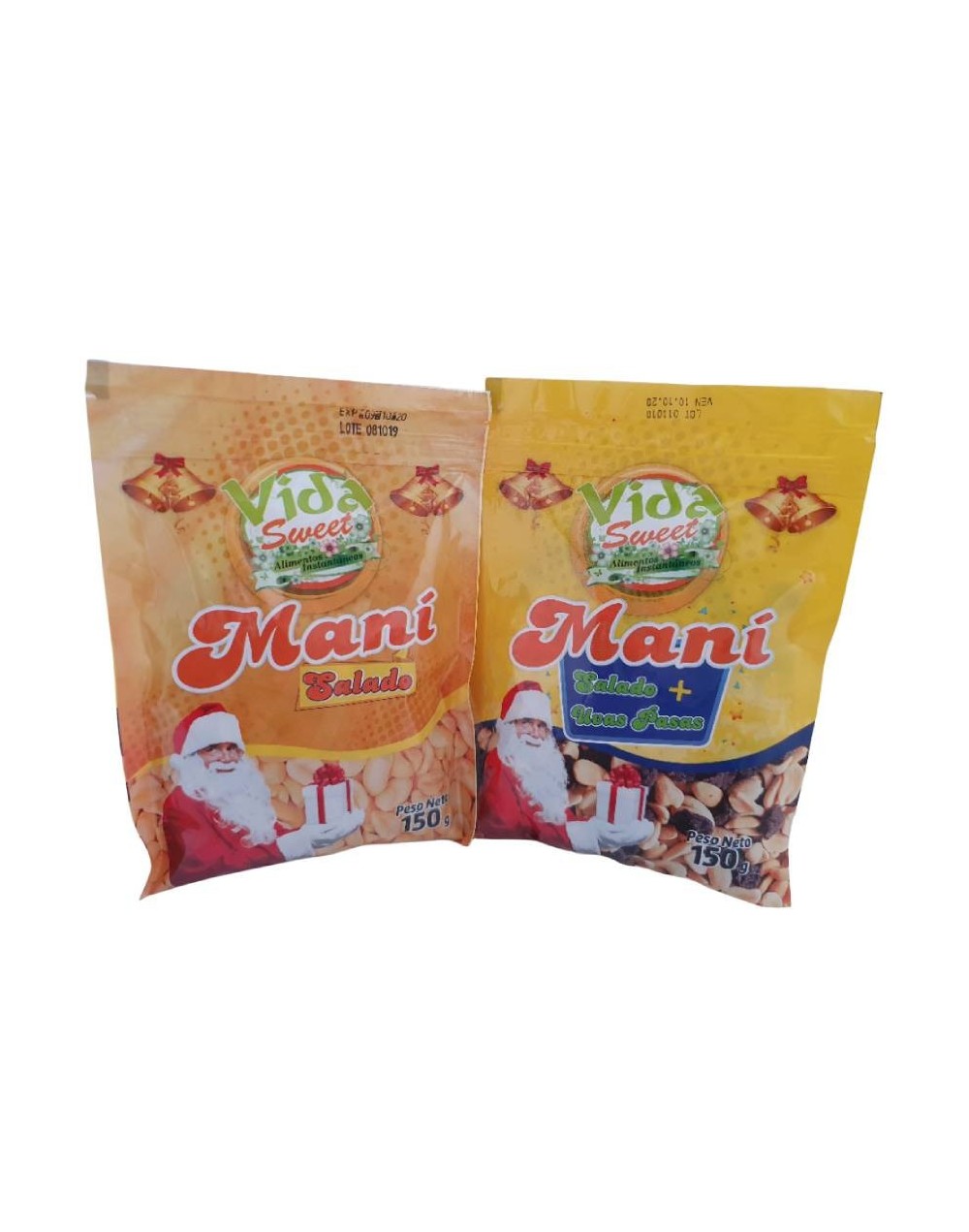Maní Salado y con Uvas Pasas