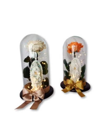 Rosa en cúpula con virgen 