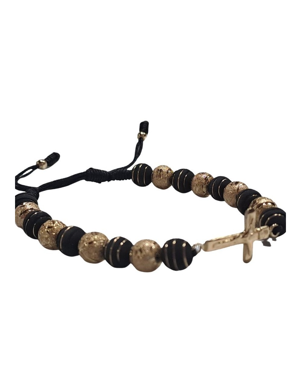Pulsera fé en oro laminado