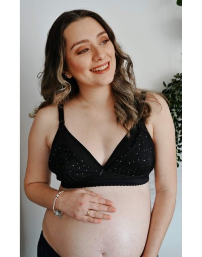 Brallette de lactancia negro puntos