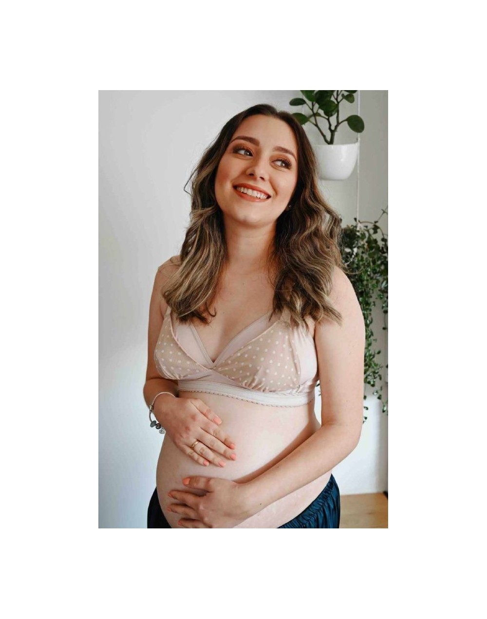 Brallette de lactancia beige puntos