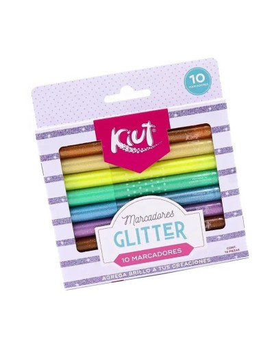 Marcadores glitter x 10 unidades kiut ref 7078