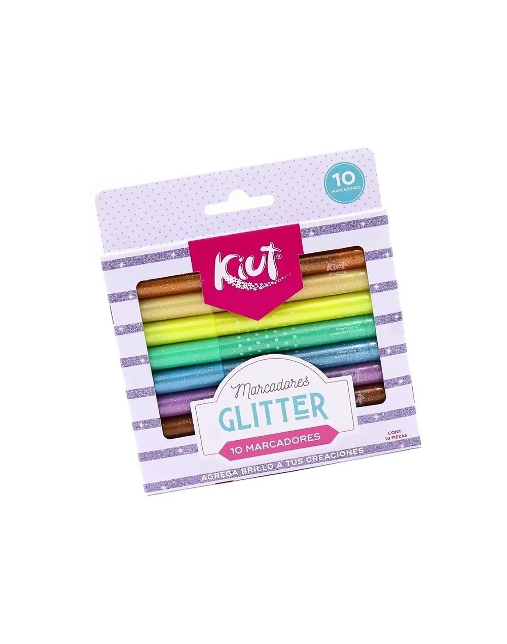 Marcadores glitter x 10 unidades kiut ref 7078