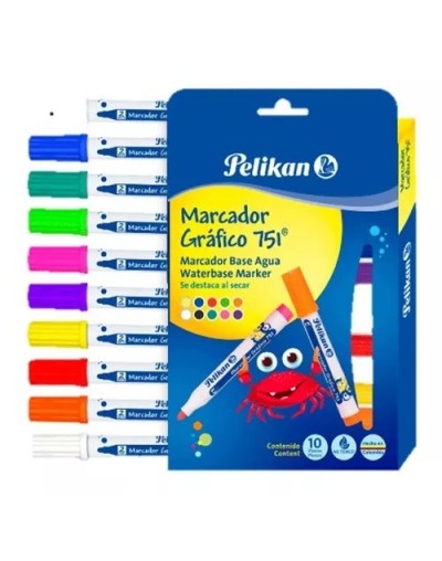 Marcador gráfico x 10 pelikan