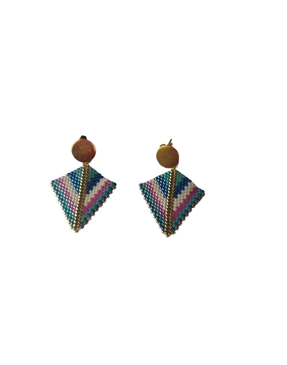 Aretes cometa multicolores