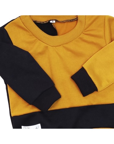 Hoodie niño mostaza negro