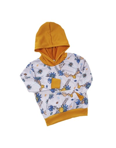 Hoodie niños bosque gris