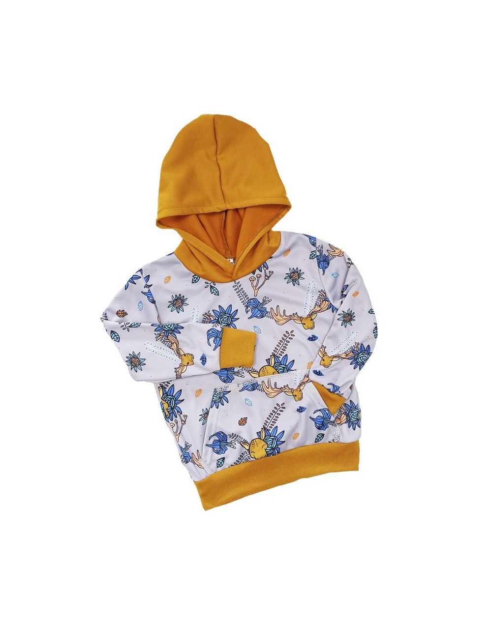 Hoodie niños bosque gris