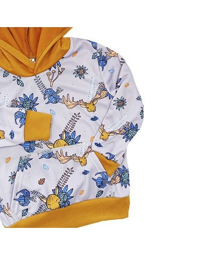 Hoodie niños bosque gris