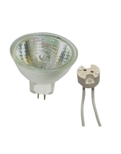 Bombillo halogeno dicroico 110v 50w bipin con socket