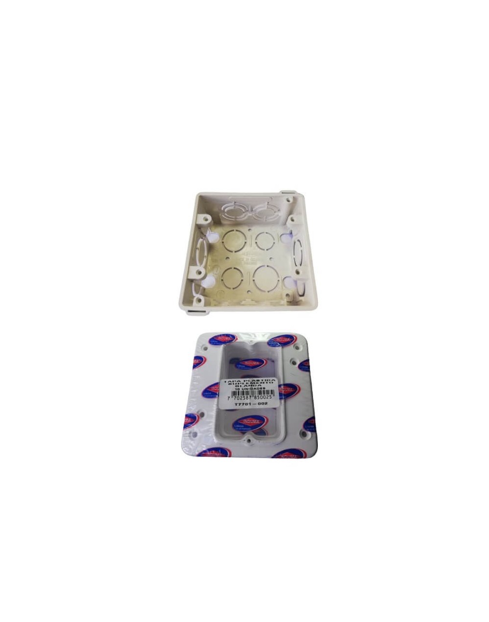 Caja plástica 2400 4x4 suplemento blanca marca induma