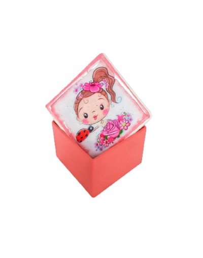 Caja niña rosa rosa