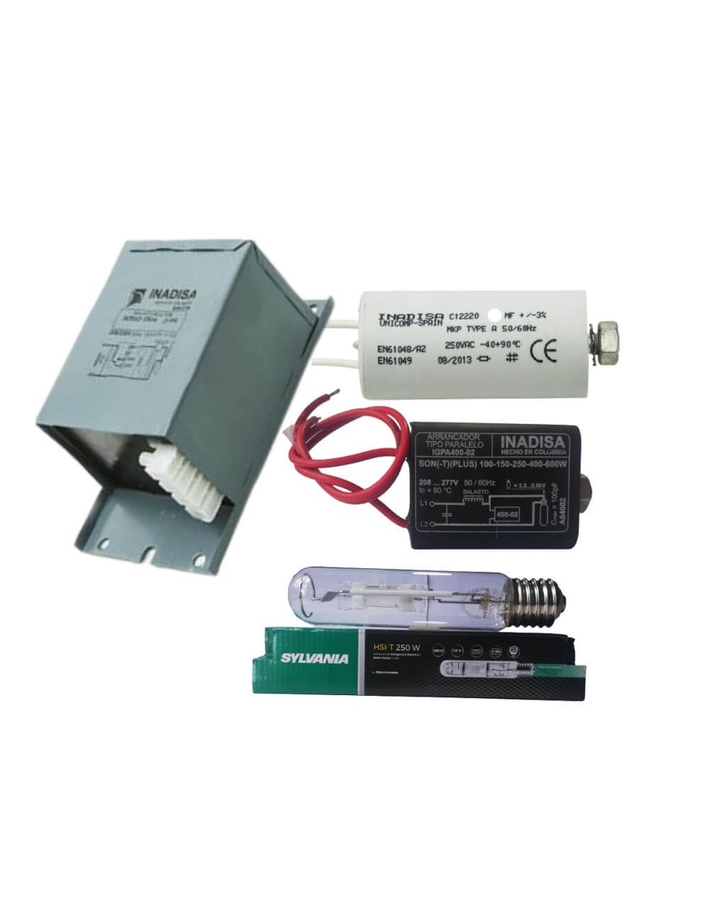 Kit armado metalhar 250w 220v marca inadisa cbombillo