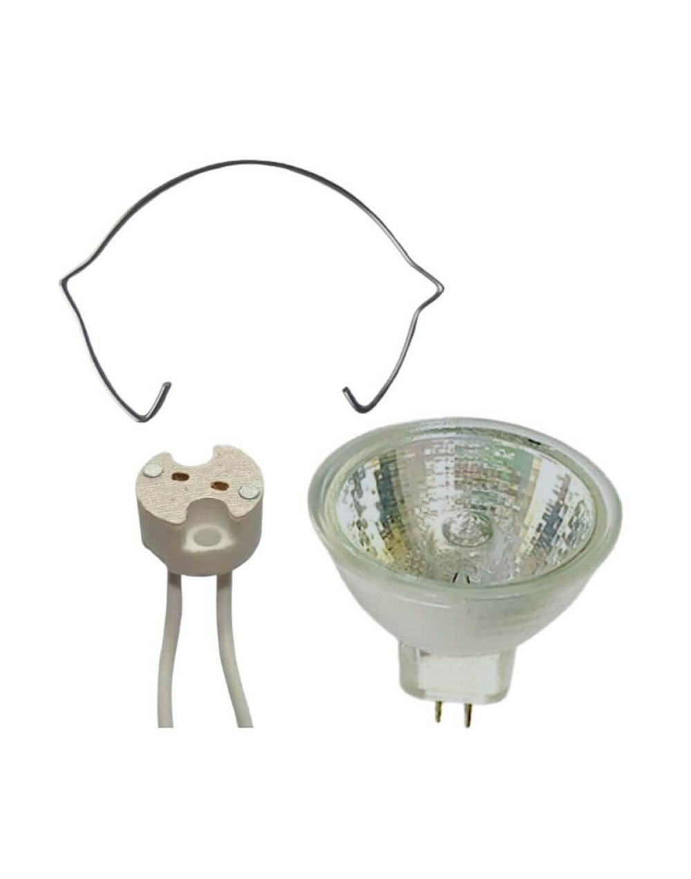 Bombillo halogeno dicroico 110v50w csocket y retenedor importado