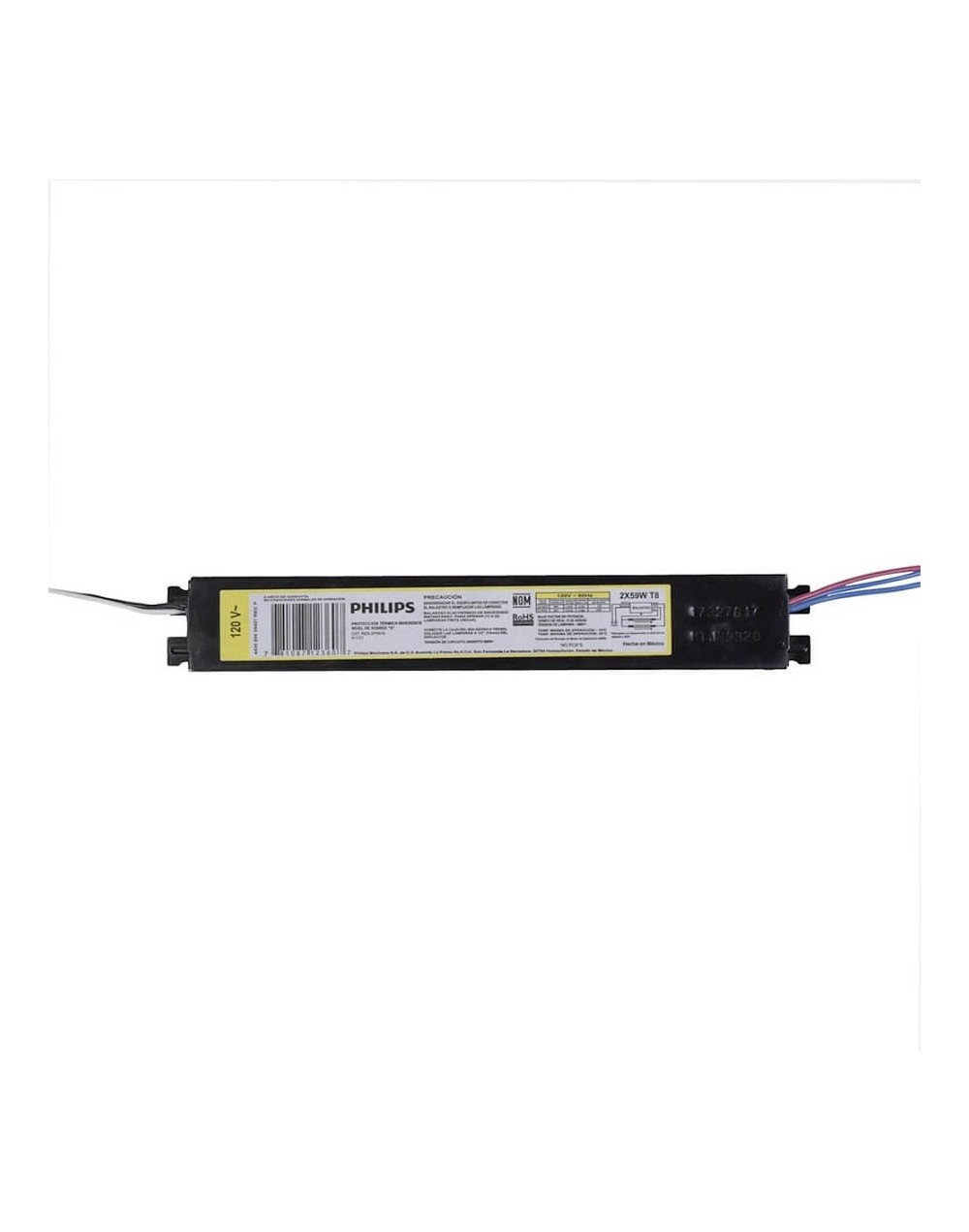 Balasto electrónico lámparas fluorescentes t8 2x59w