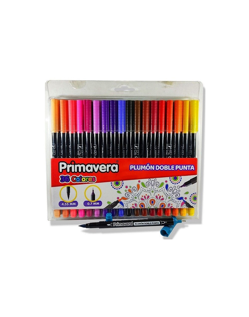 Plumones doble punta primavera x 36 unidades