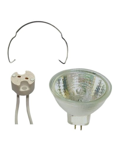 Bombillo halogeno dicroico 110v 50w bipin csocket y retenedor 